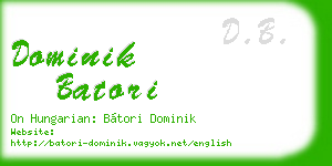 dominik batori business card