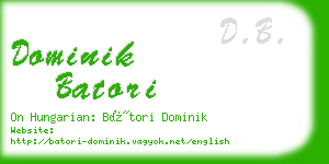 dominik batori business card